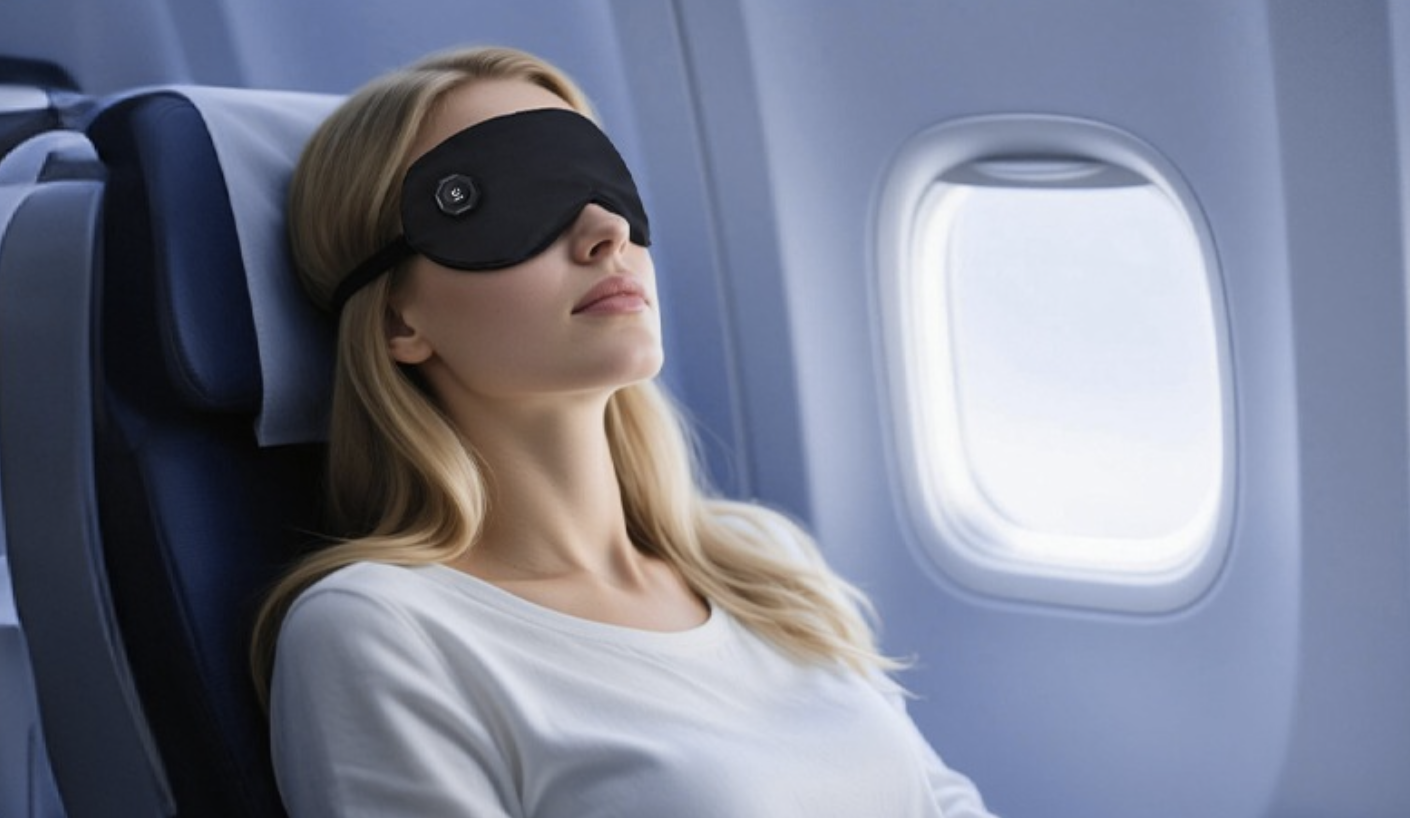 Using the heated eye mask while travelling